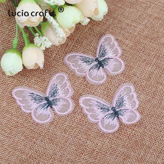 10/12 pieces   Lace Butterfly  Multicolor Fabric Embroidery Patch  Sew On Polyester DIY Patch  L0919