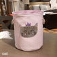 35*40cm Utensilien Lagerfässer Hohe Kapazität Pinke Schwan Katze Faltbare Spielzeug Aufbewahrungsbox Haushaltsorganisator Schmutzige Wäschekorb Canvas