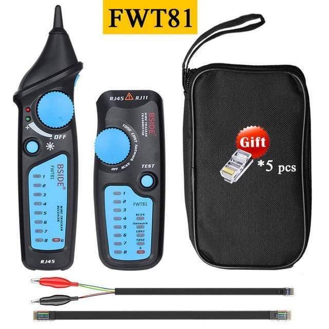 Network Cable Tracker Tester BSIDE FWT82 81 RJ45 RJ11 Telephone Cable Toner Ethernet LAN Tracer Analyzer Detector Line Finder
