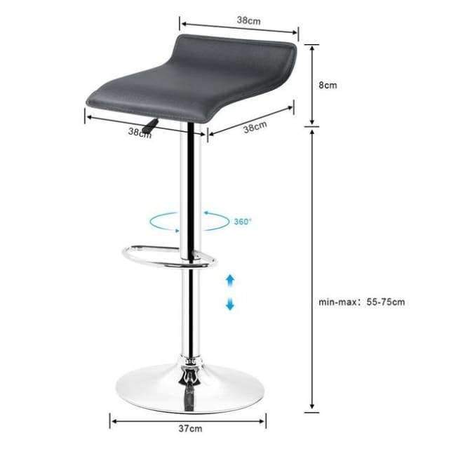HOT SALE 2 Stück Synthetisches Leder Verstellbare Drehbare Barhocker Stühle Pneumatisch Schwerlast Theken Pub Wohnzimmer Möbel HWC