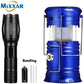 C LED Solar leistungsstarke Taschenlampen tragbare Lampe Taschenlampe wiederaufladbare Handlampe Wandern Camping Laternen Zelt Notlicht