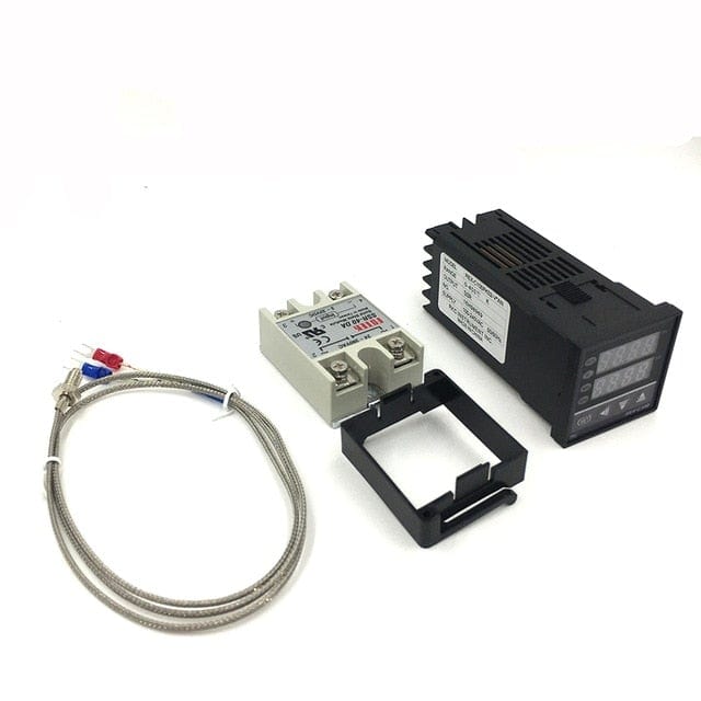 REX-C100 Digital PID Temperature Controller Thermostat SSR Output + Max. 40A SSR Relay + K Thermocouple Probe High Quality