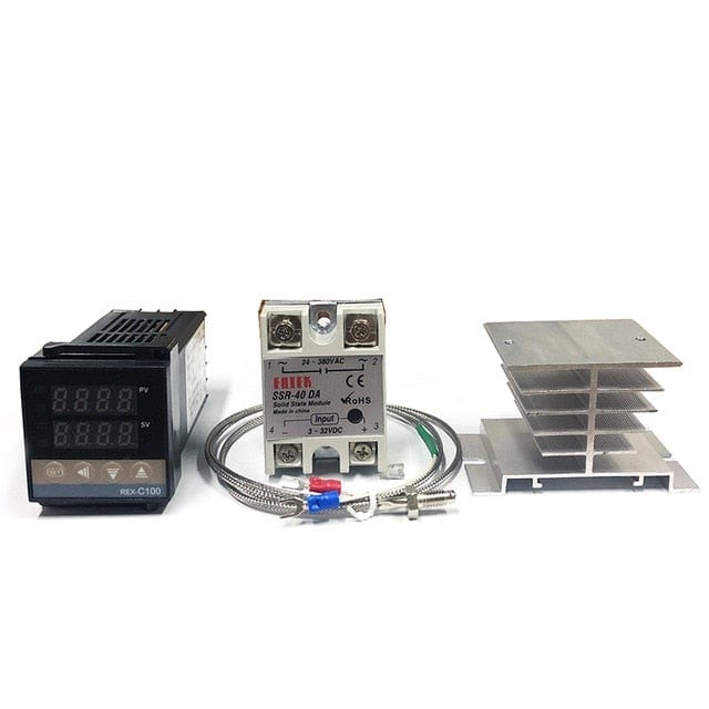 REX-C100 Digital PID Temperature Controller Thermostat SSR Output + Max. 40A SSR Relay + K Thermocouple Probe High Quality
