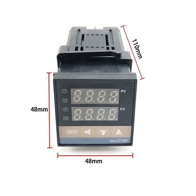 REX-C100 Digital PID Temperature Controller Thermostat SSR Output + Max. 40A SSR Relay + K Thermocouple Probe High Quality