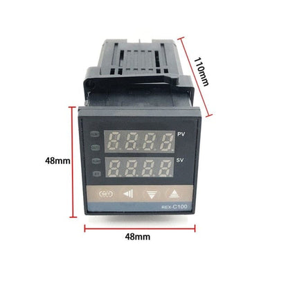 REX-C100 Digital PID Temperature Controller Thermostat SSR Output + Max. 40A SSR Relay + K Thermocouple Probe High Quality