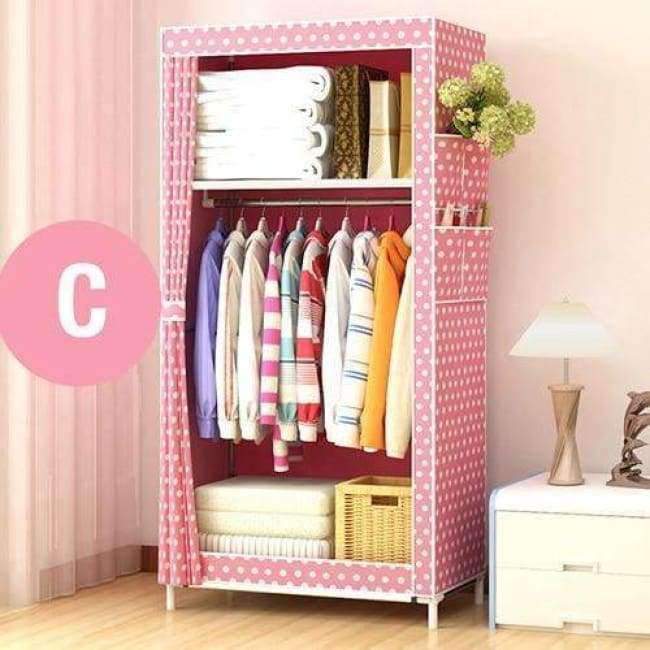 Actionclub Minimalistisch Moderne Vliesstoff Kleiderschrank Baby Aufbewahrungsschrank Faltender Stahl individueller Schrank Schlafzimmer Möbel