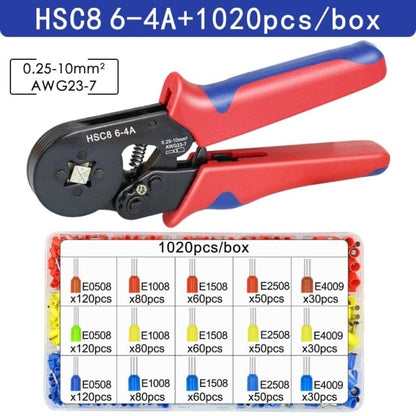 Tubulare Terminal Crimping Tools Mini Electric Pliers HSC8 6-4A/6-4 0.25-10mm² 23-7AWG 6-6 0.25-6mm² High Precision Clamp Sets