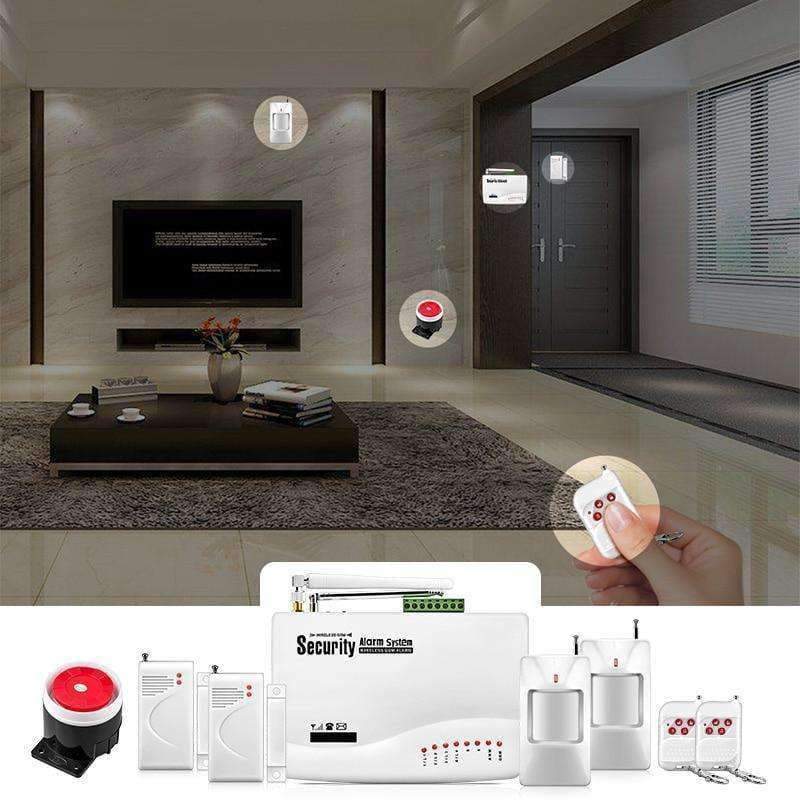 FUERS Wireless GSM Intrusion Alarm System Smart Home Garage Door Detector Motion Sensor Russia Voice Security Protection Auto-Dial DIY