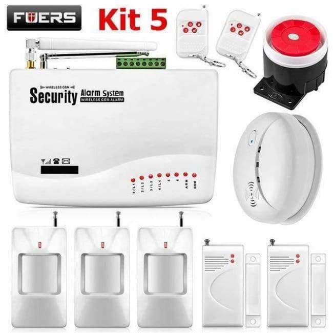 FUERS Wireless GSM Intrusion Alarm System Smart Home Garage Door Detector Motion Sensor Russia Voice Security Protection Auto-Dial DIY
