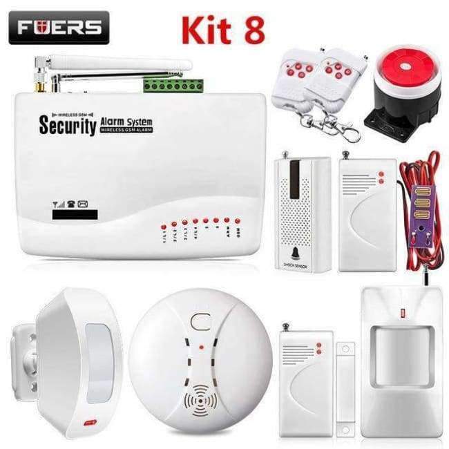 FUERS Wireless GSM Intrusion Alarm System Smart Home Garage Door Detector Motion Sensor Russia Voice Security Protection Auto-Dial DIY