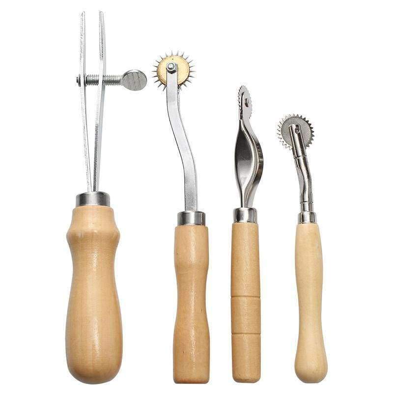 KiWarm Professional 37 Piece Leathercraft Tool Set Hand Sewing Hole Punch Tool Carving Work Saddle Leather Processing Accessories