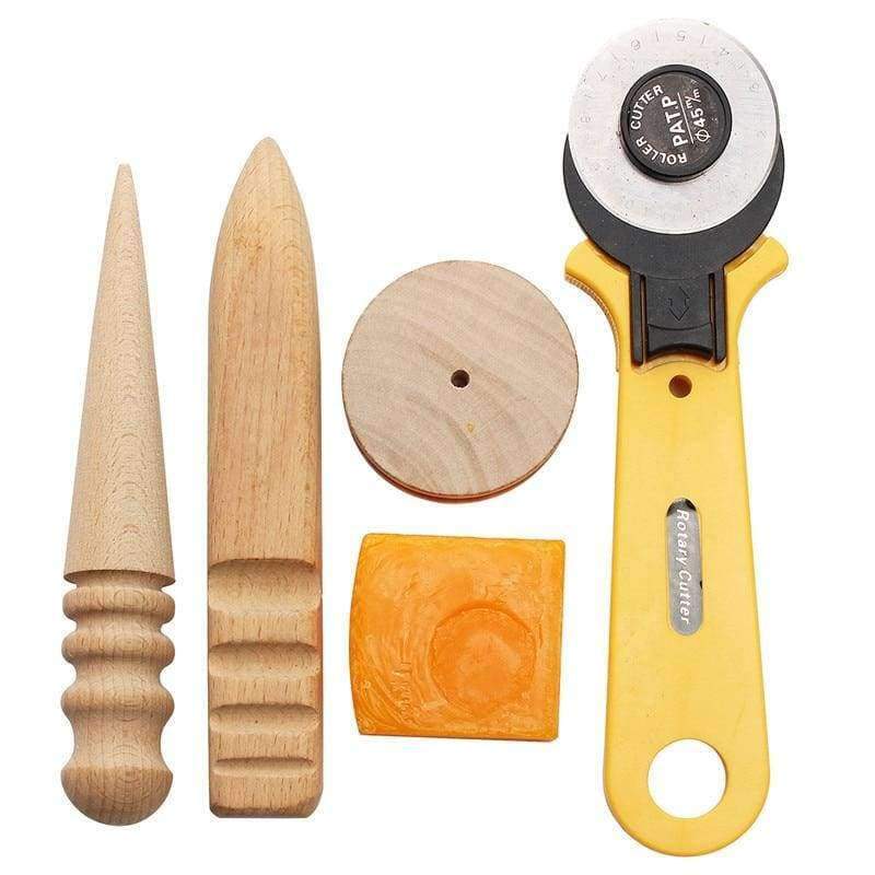 KiWarm Professional 37 Piece Leathercraft Tool Set Hand Sewing Hole Punch Tool Carving Work Saddle Leather Processing Accessories