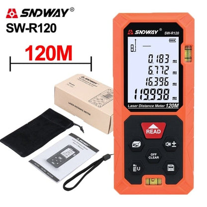 SNDWAY Laser Rangefinder High-precision Roulette Laser Distance Meter Measuring 40M 100M 120M Digital Tape Measure Rangefinder