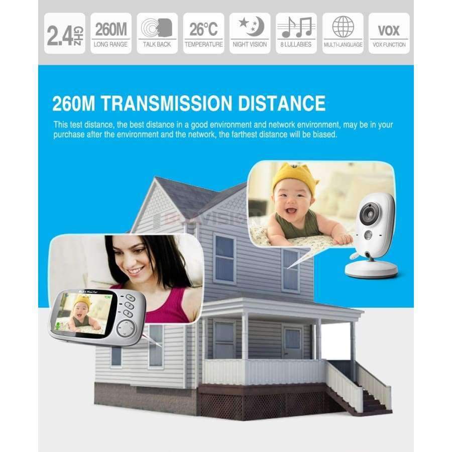 VB603 Video Babyphone 2.4G Drahtlos Mit 3,2 Zoll LCD 2-Wege Audio Talk Nachtsicht Überwachung Sicherheitskamera Babysitter