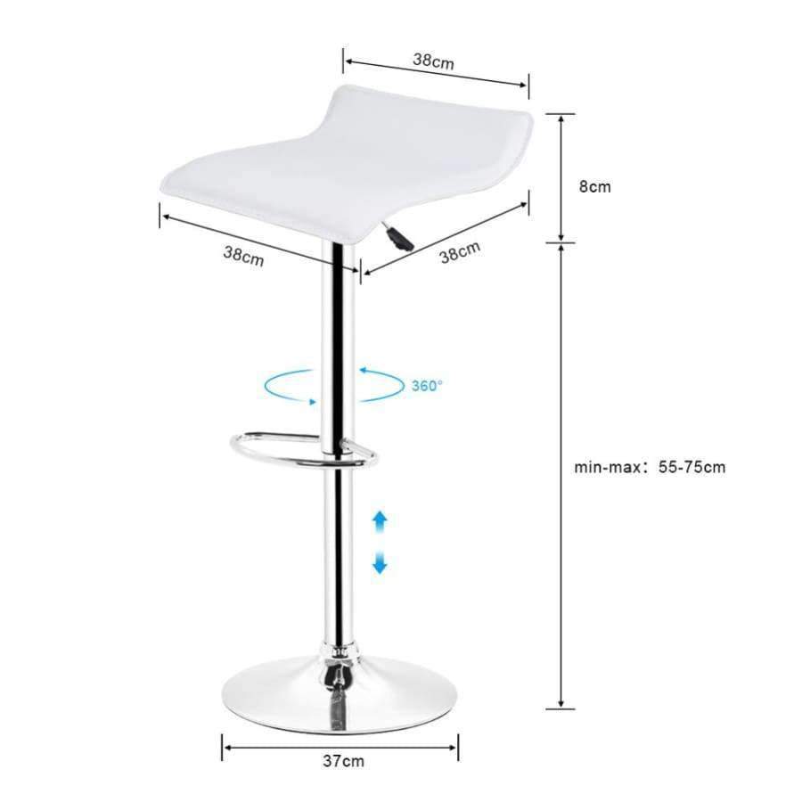 HOT SALE 2 Stück Synthetisches Leder Verstellbare Drehbare Barhocker Stühle Pneumatisch Schwerlast Theken Pub Wohnzimmer Möbel HWC