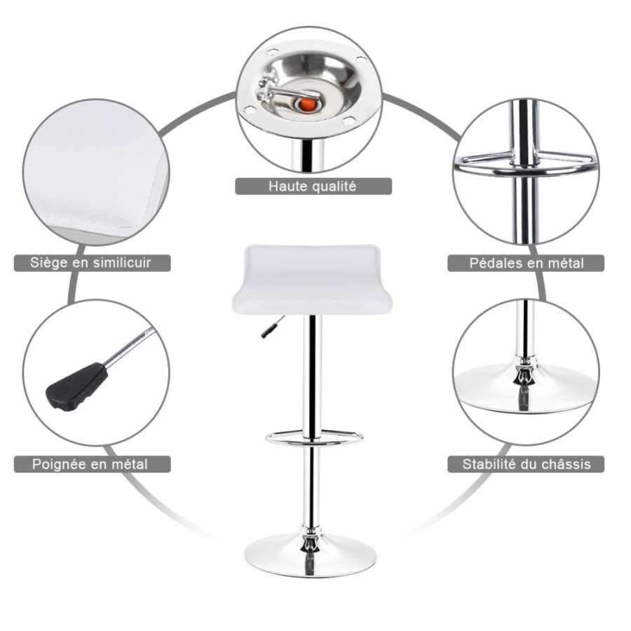 HOT SALE 2 Stück Synthetisches Leder Verstellbare Drehbare Barhocker Stühle Pneumatisch Schwerlast Theken Pub Wohnzimmer Möbel HWC