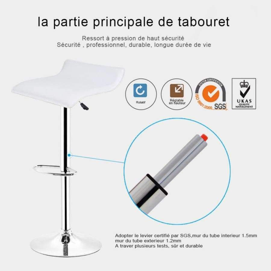 HOT SALE 2 Stück Synthetisches Leder Verstellbare Drehbare Barhocker Stühle Pneumatisch Schwerlast Theken Pub Wohnzimmer Möbel HWC