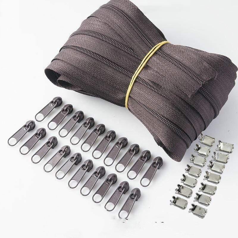 Meetee 10/20M Nylon 3# Zipper with Slider & Stop for Quilt Bags Tent Invisible Clothing Zipper Sewing Craft Supplies