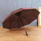 New large strong fashion windproof men's gentle foldable compact fully automatic rain high-quality Pongee umbrellas