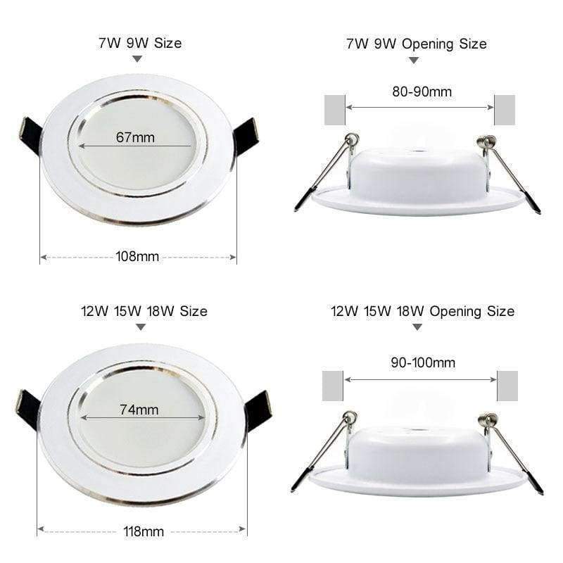 LED Deckenleuchte 3W 5W 7W 9W 12W 15W 18W 220V 110V LED Decken Badezimmerlampen Wohnzimmerbeleuchtung Innenbeleuchtung kostenloser Versand