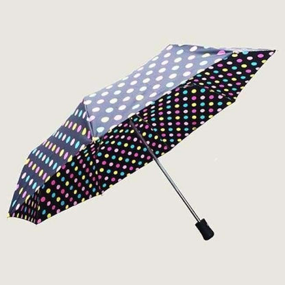 Ladies Full Automatic Aluminum-Fiberglass Sturdy Frame Three-Foldable Compact Large Umbrella