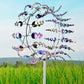 1 Stück Magischer Metall-Windmühle, 3D Metall Outdoor Windspiel für Hof und Garten, Einzigartige Metall kinetische Winds skulpturen & Windspiel, Windfänger Metall Outdoor Rasen Terrasse Dekoration Wind skulptur