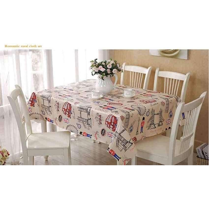 PVC Tischdecke Wasserdicht Rechteckige Plastik Picknickdecke für Teetisch Heimtextilien Mode Liebe Festlich Rot MJ033