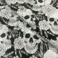 Cool 100% cotton fabric Black/White underside Skull Rose pattern Digital print sewing material DIY home patchwork dress clothing