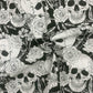 Cool 100% cotton fabric Black/White underside Skull Rose pattern Digital print sewing material DIY home patchwork dress clothing