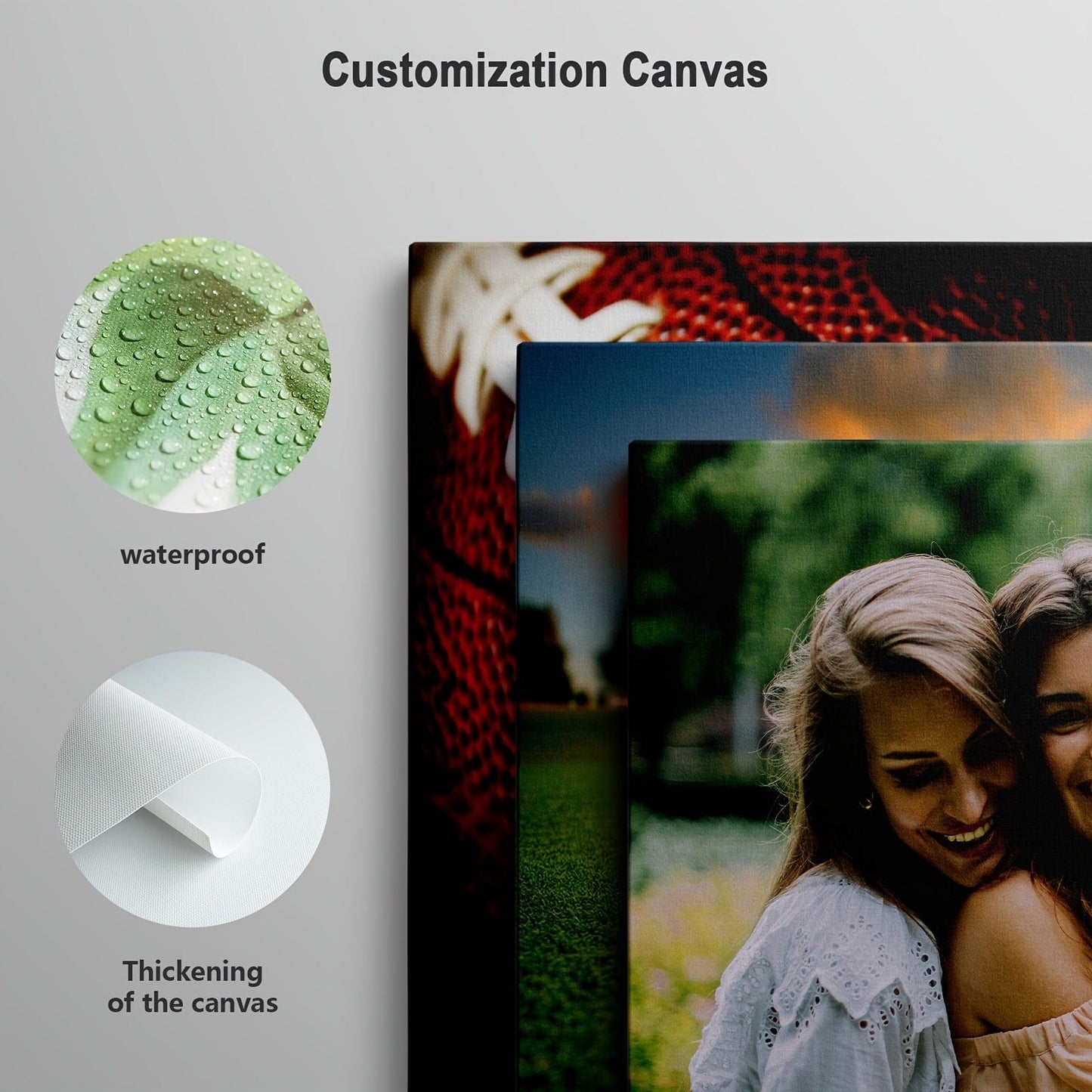 Kreatives Gerahmtes Leinwanddruck-Poster Benutzerdefiniertes Foto Personalisierte Wandkunst für Valentinstagsdekor Kunstwerk Wandmalerei Geschenk Andenken