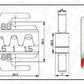 Crimping jaws SN-48B / 48BS / 02C / 2549 / 03H / 2546B / 2WF2C / 06WF / 16WF / 06, used for crimping connectors