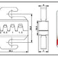 Crimping jaws SN-48B / 48BS / 02C / 2549 / 03H / 2546B / 2WF2C / 06WF / 16WF / 06, used for crimping connectors