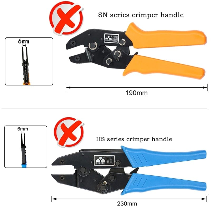 Crimping jaws SN-48B / 48BS / 02C / 2549 / 03H / 2546B / 2WF2C / 06WF / 16WF / 06, used for crimping connectors