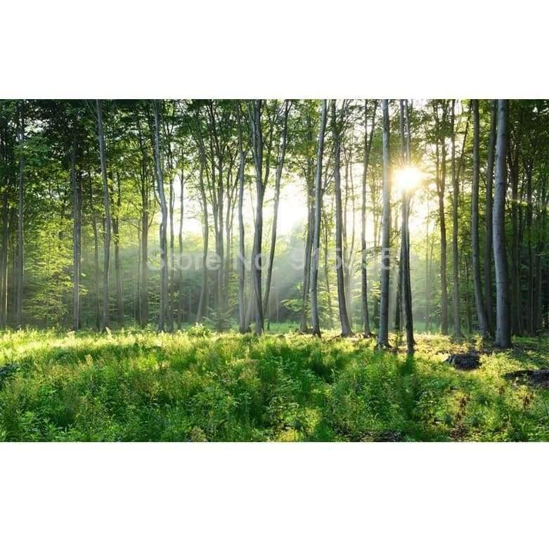 Benutzerdefinierte Fototapete 3D Grüner Wald Naturlandschaft Große Wandbilder Wohnzimmer Sofa Schlafzimmer Moderne Wandmalerei Wohnkultur
