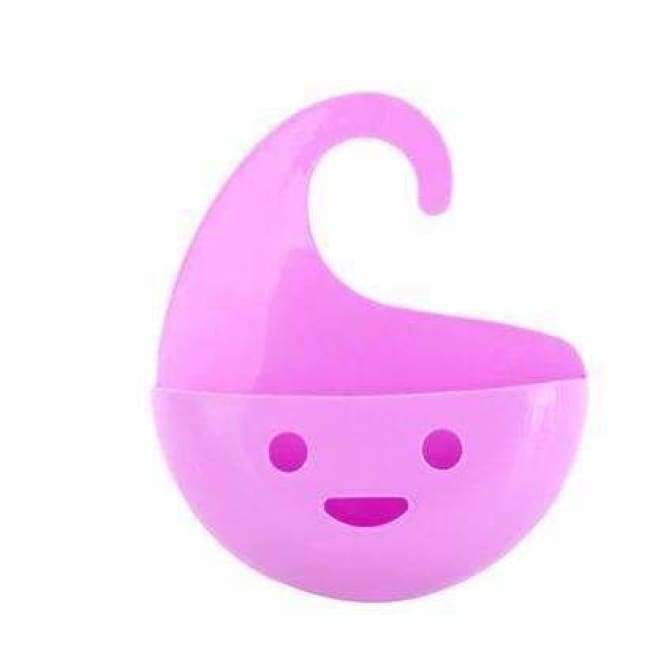2 Stück Smile Face Hängender Aufbewahrungskorb stapelbares Regal Duschbad Organizer Badezimmer Küche Zubehör
