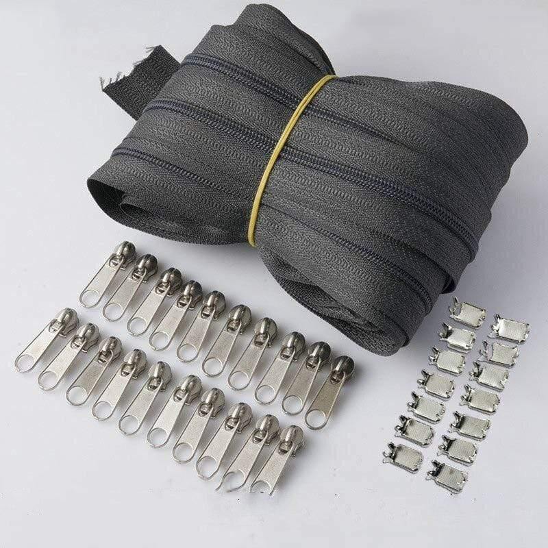 Meetee 10/20M Nylon 3# Zipper with Slider & Stop for Quilt Bags Tent Invisible Clothing Zipper Sewing Craft Supplies