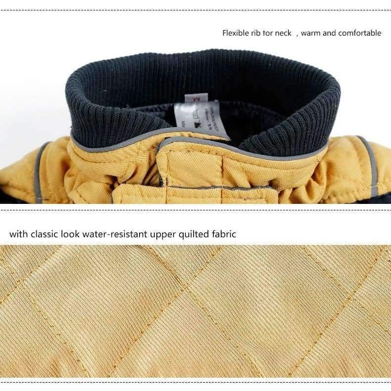 Qualität Hundekleidung Gep quilteter Hundemantel Wasserabweisend Winter Hund Haustierjacke Weste Retro Gemütlich Warm Haustier Outfit Kleidung Große Hunde