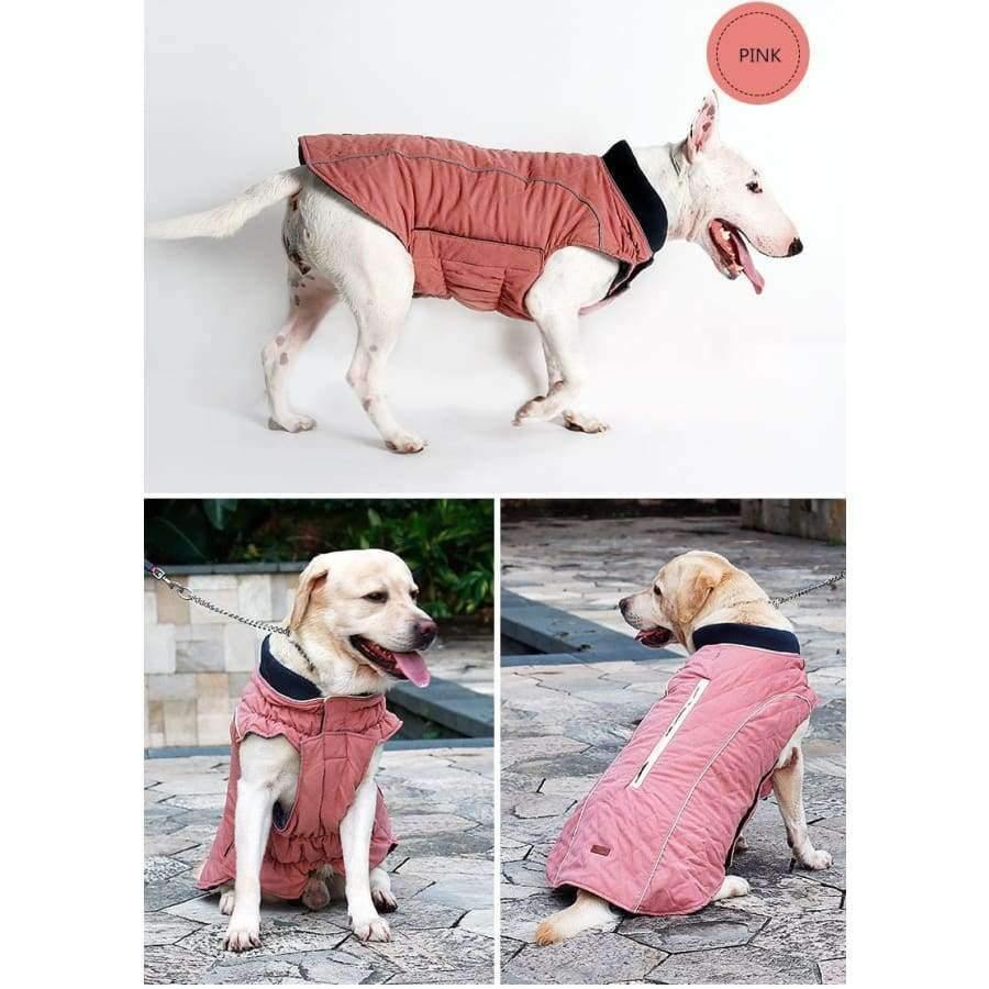 Qualität Hundekleidung Gep quilteter Hundemantel Wasserabweisend Winter Hund Haustierjacke Weste Retro Gemütlich Warm Haustier Outfit Kleidung Große Hunde