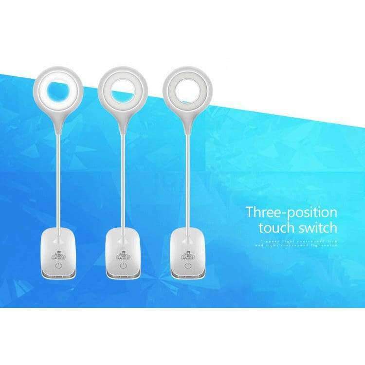 Moderne LED Tischlampen Leuchte Flexible Schreibtischlampe Touch-Schalter USB wiederaufladbares Nachtlicht Buch Lesen Studieren Clip Lampe