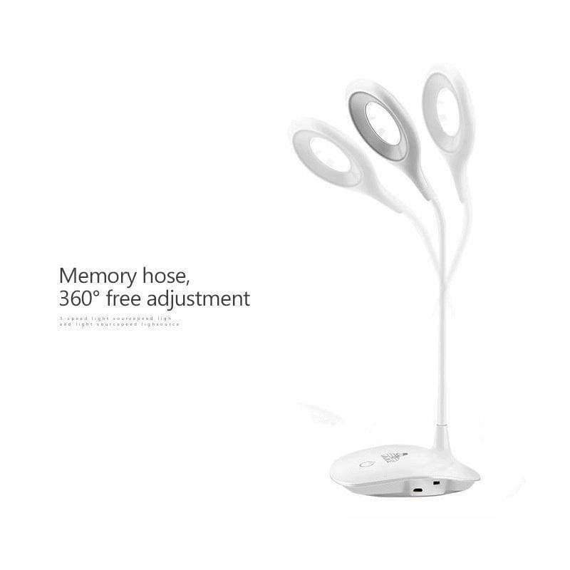 Moderne LED Tischlampen Leuchte Flexible Schreibtischlampe Touch-Schalter USB wiederaufladbares Nachtlicht Buch Lesen Studieren Clip Lampe
