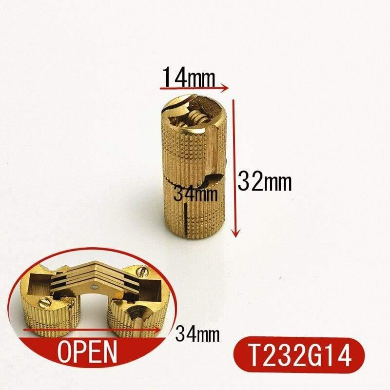 Reine Messing Verborgene Scharniere Dia.8mm/10mm/12mm Fassscharniere Unsichtbare Möbelbeschläge Hardware Zubehör