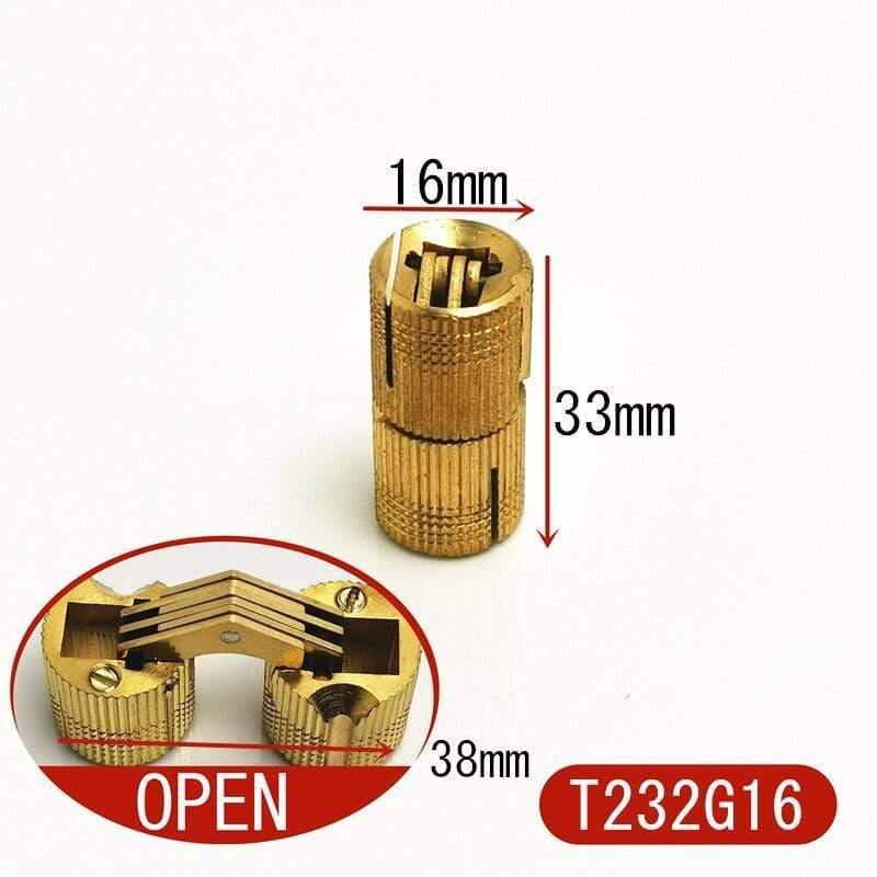 Reine Messing Verborgene Scharniere Dia.8mm/10mm/12mm Fassscharniere Unsichtbare Möbelbeschläge Hardware Zubehör