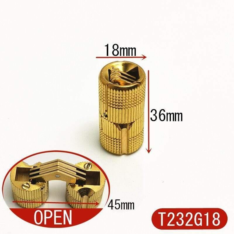 Reine Messing Verborgene Scharniere Dia.8mm/10mm/12mm Fassscharniere Unsichtbare Möbelbeschläge Hardware Zubehör