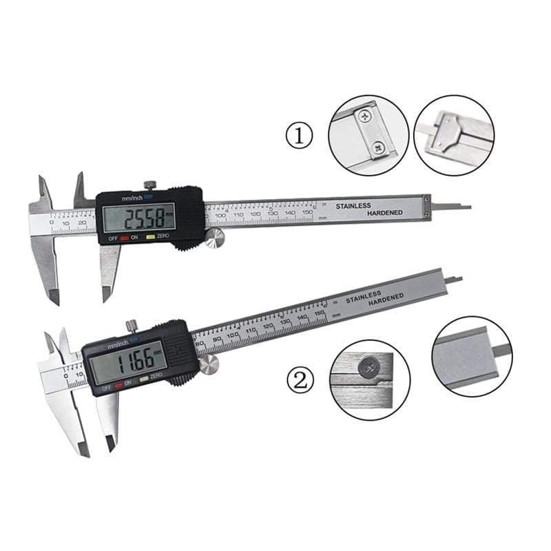Digital Caliper 6 Inch 150mm Stainless Steel Electronic Caliper Micrometer Depth Measuring Tools