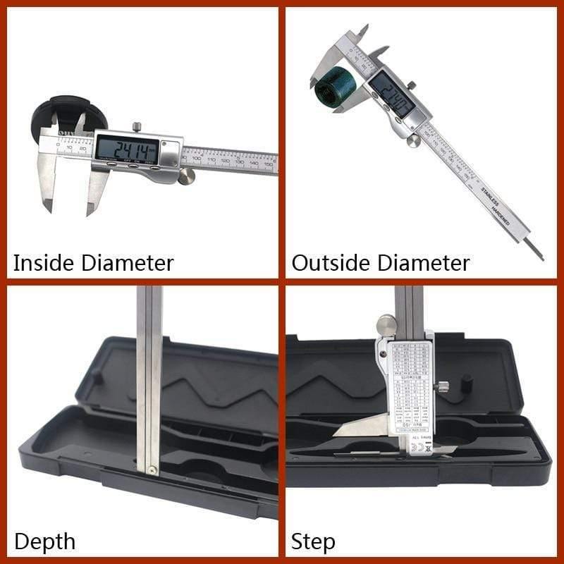 Digital Caliper 6 Inch 150mm Stainless Steel Electronic Caliper Micrometer Depth Measuring Tools