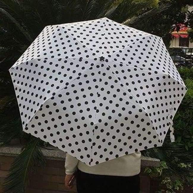 Ladies Full Automatic Aluminum-Fiberglass Sturdy Frame Three-Foldable Compact Large Umbrella