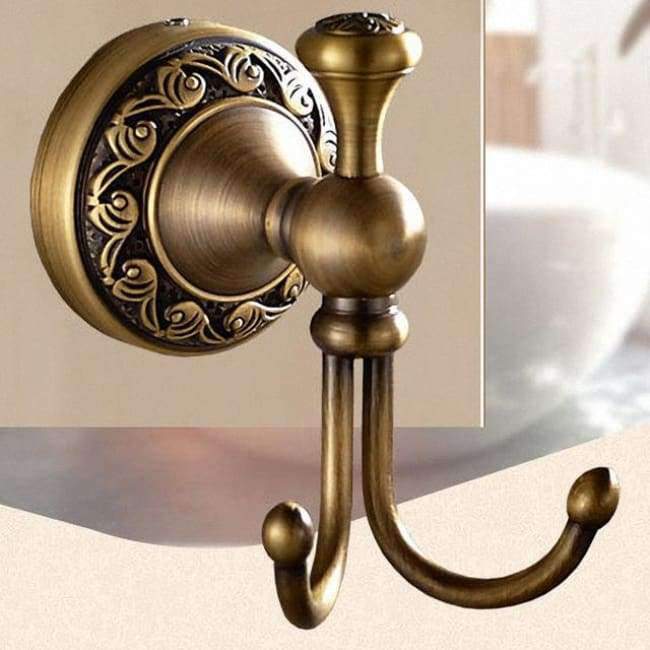 KEMAIDI Bathroom Accessories Antique Brass Towel Ring, Paper Holder, Toilet Brush, Bath Shelf, Soap Dish, Makeup Mirror