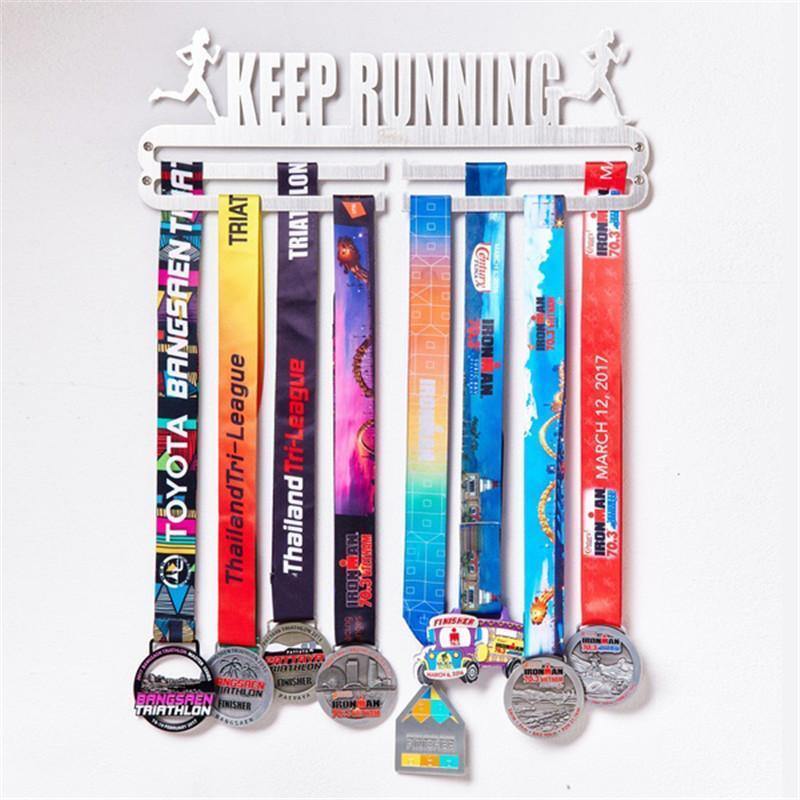 Langlebiger Edelstahl Medaillenhalter Medaillenaufbewahrungsregal für Laufen Schwimmen Gymnastik Marathons Sportmedaille Geschenk Dekoration