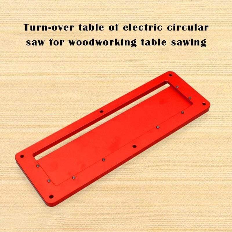 Electric table saw flip cover plate flip base table special cover plate adjustable aluminum insert plate for table saw