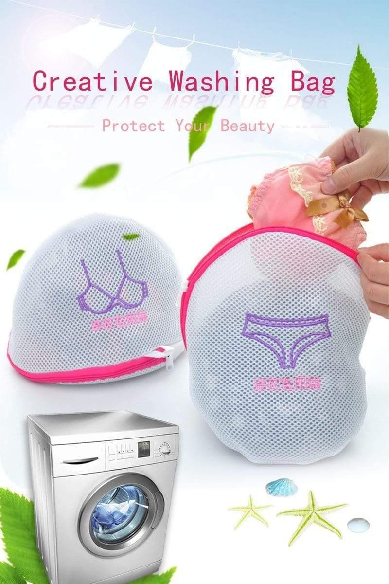 Bestickter BH Unterwäsche Spezial Waschbeutel Gepolstert Maschinenwaschbar Netz Kit Wäschekorb Tasche Wäschebeutel